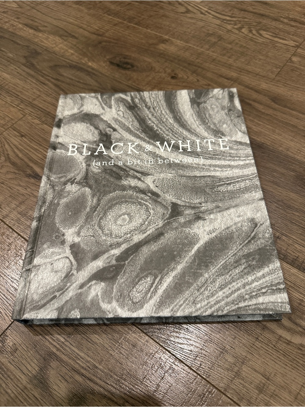 Black & White Decorative Coffee Table Book - Gray Marble Cover